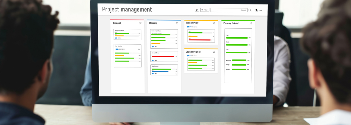 Project management automation illustration showing Alttask PMS streamlining task assignments, deadlines, and team collaboration in real time.